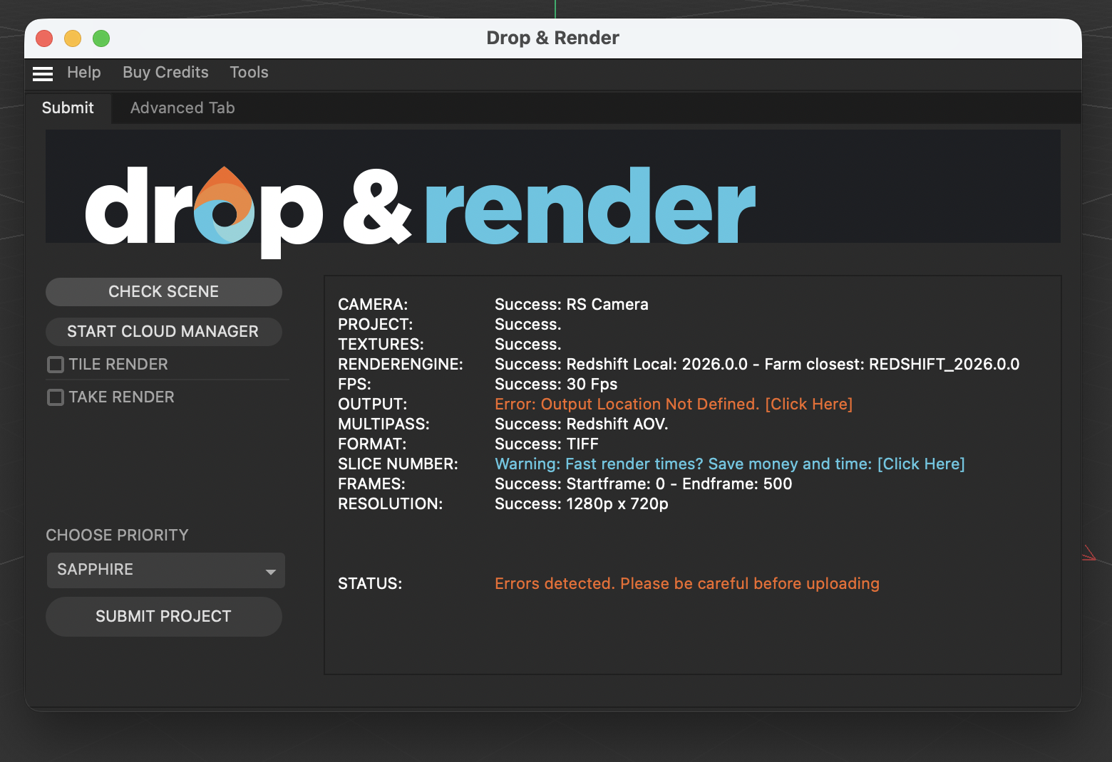 Drop & Render Cinema 4D Plugin