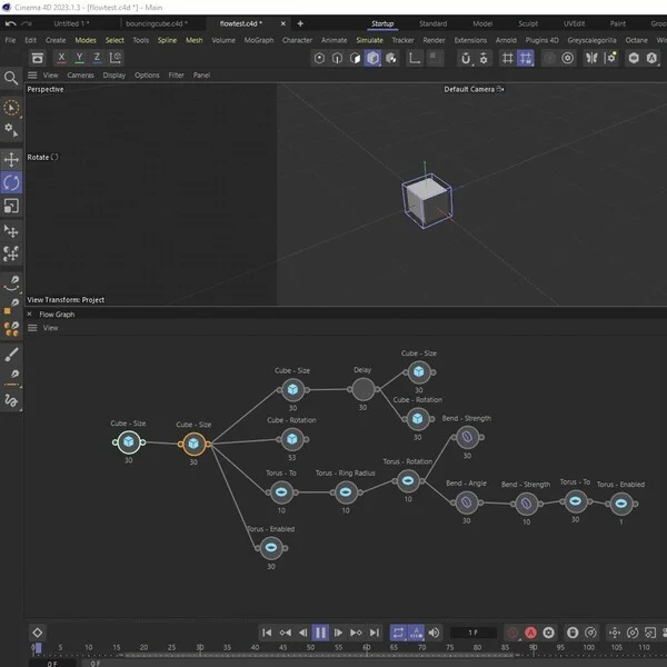 FlowGraph node-based animation plugin for Cinema 4D