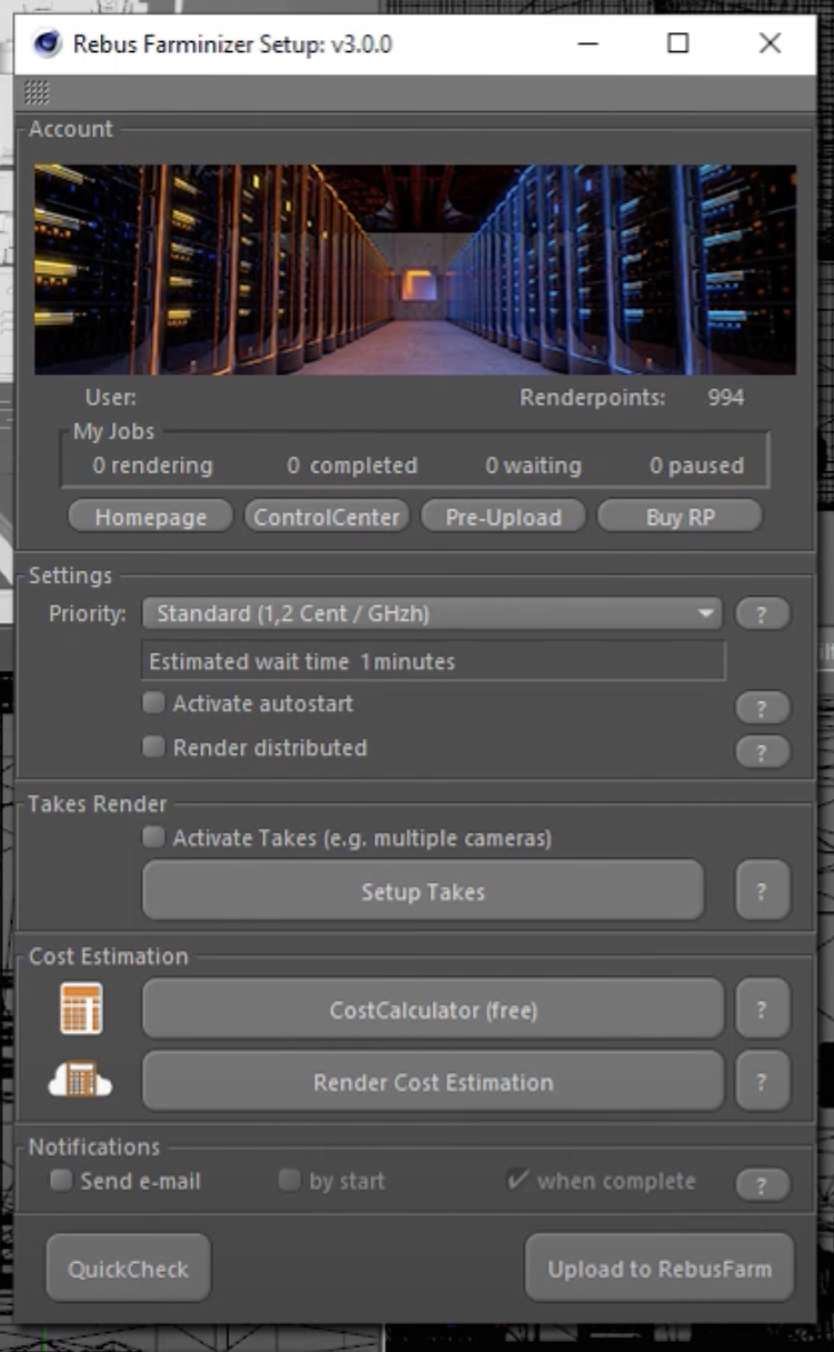 Rebus Farm Cinema 4D Plugin